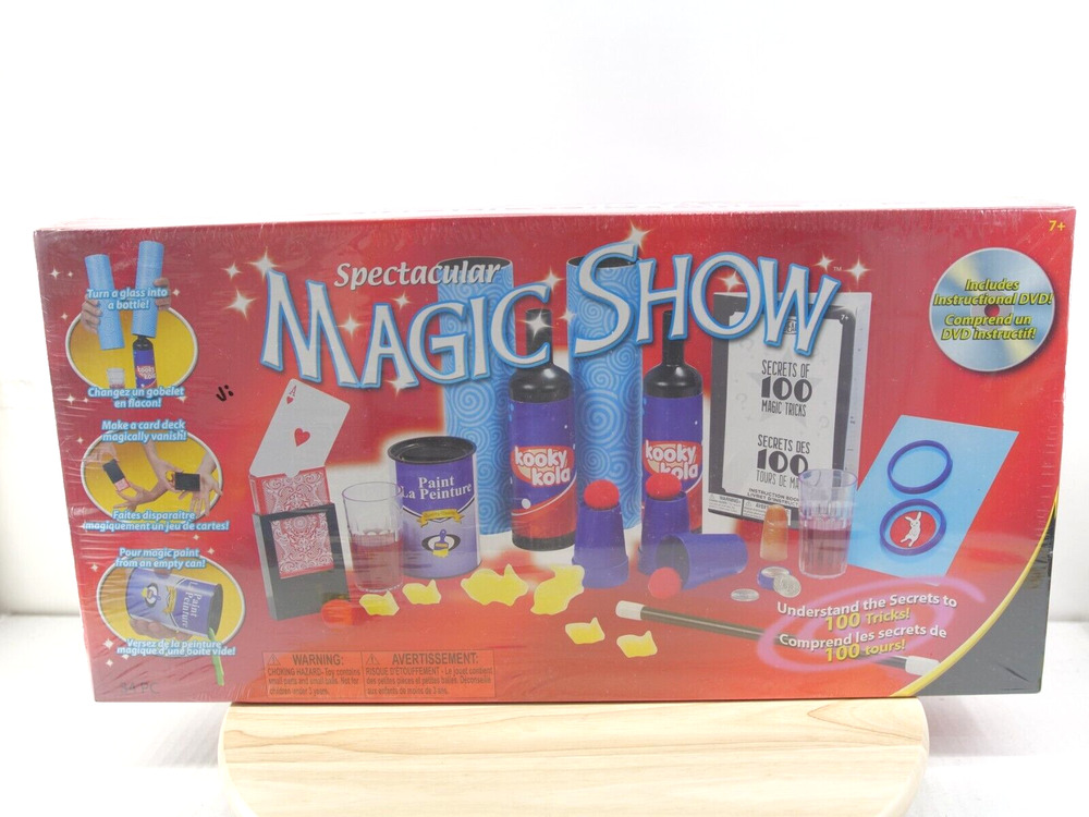 New Sealed Spectacular Magic Show 100 Tricks W/DVD &‎ Instructions 34 Pieces NIP